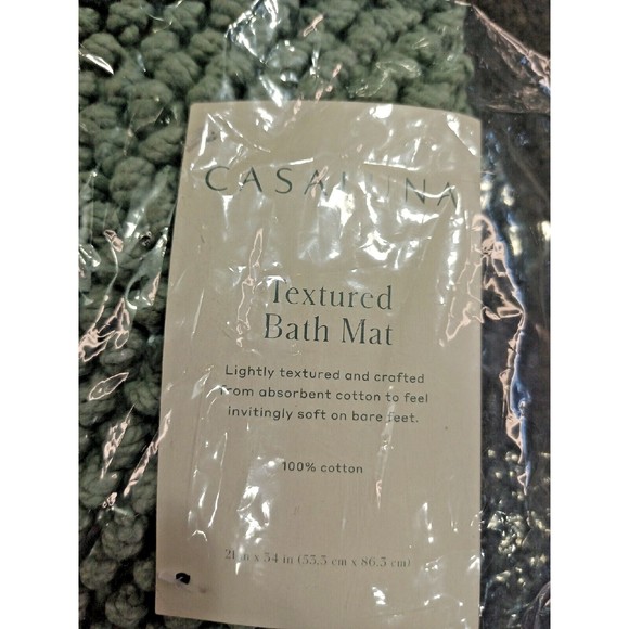 Casaluna Bath Casaluna Textured Bath Mat Green 2x 34 10 Cotton